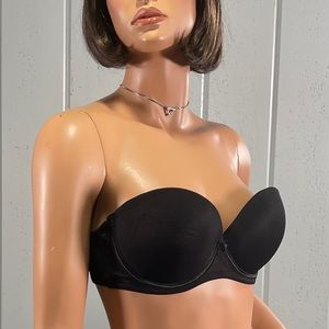 *Black Fuchsia by Secret Lace Women's Strapless Push Up Bra Sz 36D